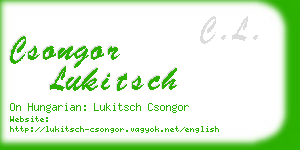 csongor lukitsch business card